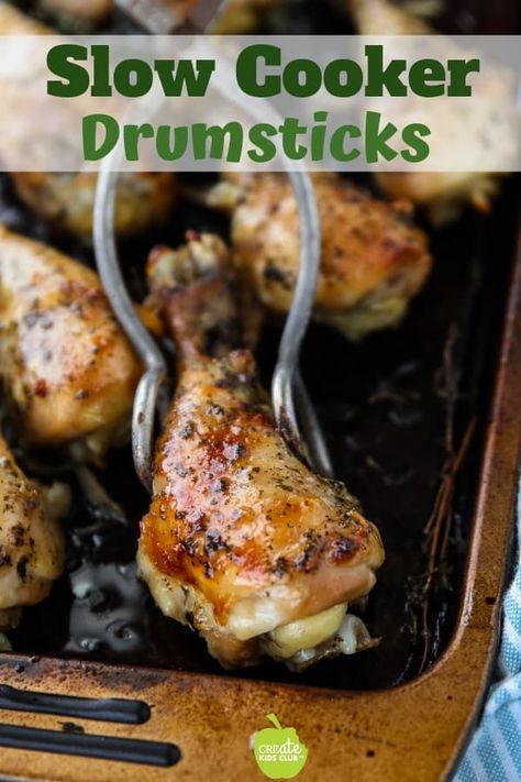 You won't believe how simple Crockpot Chicken Legs are to make. These Crockpot Chicken Drumsticks are brushed with a Ranch marinade then cooked in your slow cooker for a delicious appetizer or main dinner entree #chickendrumsticks #chickenlegs Crockpot Chicken Drumsticks, Crockpot Drumsticks, Chicken Leg Slow Cooker, Ranch Marinade, Crockpot Chicken Leg Recipes, Simple Crockpot Chicken, Crock Pot Drumsticks, Simple Crockpot, Chicken Leg Recipes