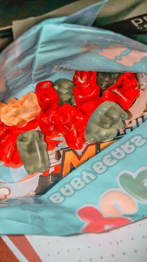 yupi gummy bear Yupi Gummy Bear, Yupi Gummy Aesthetic, Yupi Gummy Love, Gummy Bear Aesthetic, Yupi Gummy, Bucket Gifts, Bear Recipes, Jelly Bears, Sleepover Food