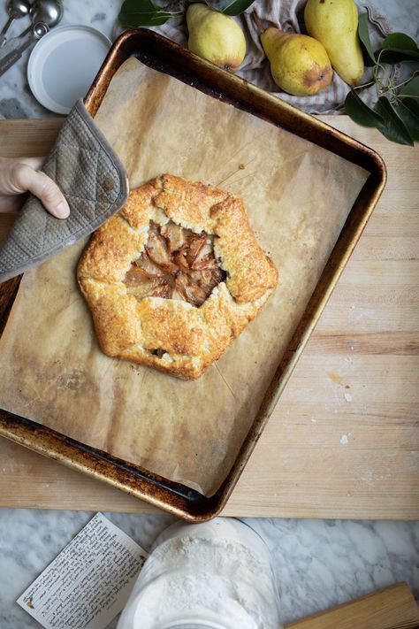 Pear Desserts, Pear Pie Recipe, Pear Galette, Recipe Format, British Baking Show Recipes, The Grit And Polish, Grit And Polish, Canned Pears, Pear Dessert