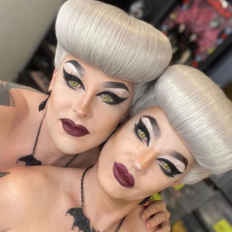 Marcoswigs on Instagram: “I love these 2 amazing creatures🖤🖤 @bouletbrothers @bouletbrothersdragula @shudder” Boulet Brothers Dragula, Boulet Brothers, Joey Graceffa, Drag Makeup, Queen Makeup, Rainbow Star, Gorgeous Hair, Instagram A, Halloween Face Makeup