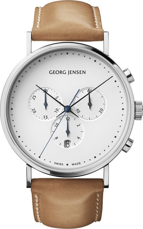 #TIMELESSMEN Pinterest - @houstonsoho | @GeorgJensen Koppel Quartz 41mm #WATCH White Dial Watch, Chronograph Watch Men, Georg Jensen, Beautiful Watches, White Dial, Steel Bracelet, Chronograph Watch, Luxury Watches, Cool Watches