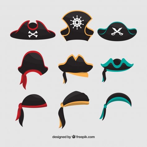 Pirate Hat Drawing, Pirate Hat Template, Pirate Games, Pirate Art, Hand Drawing Reference, Model Sheet, Pirate Hats, Little Doodles, Pirate Costume