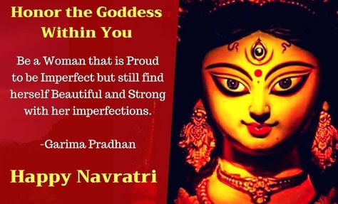 Honor the Goddess Within YOU. #happy #navratri 😊😊❤️❤️ . . . #goddess #durga #within #you #woman #proud #imperfections #finds #herself… Navratri Goddess, Nava Durga, Jealous Quotes, Navratri Quotes, Maa Quotes, Powerful Women Quotes, Struggles In Life, Children Hospital, Goddess Durga