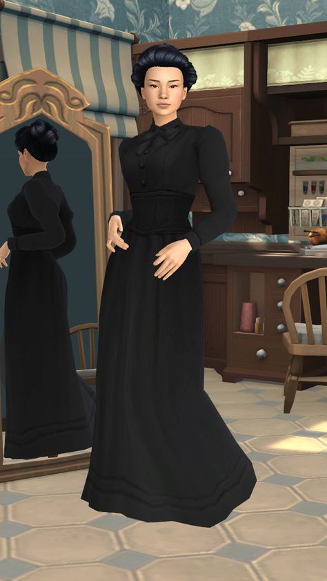 Sims 4 Victorian Cc Maxis Match, Historical Cc Sims 4, Bee Keeper Outfit, Sims 4 Victorian, Infant Cc, Alpha Cc, Sims Building, Victorian Period, Red Dead