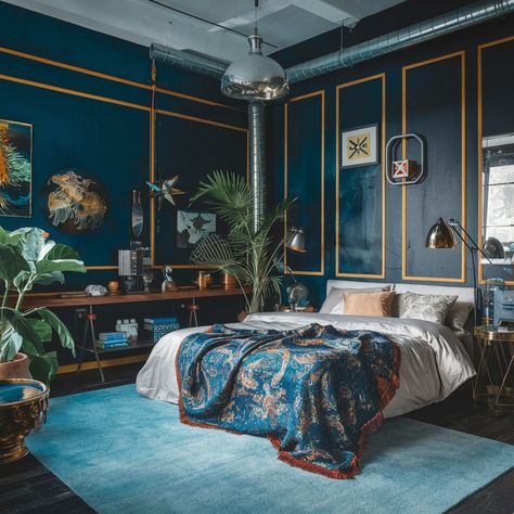 Maximalist Bedroom Decor 💖💖💖 Miami Bedroom Aesthetic, Dark Maximalist Bedroom, Eclectic Maximalism Bedroom, Maximalist Bedroom Decor, Maximalism Bedroom, Bedroom Maximalist, Dark Maximalist, Maximalist Bedroom, Asian Inspired Decor