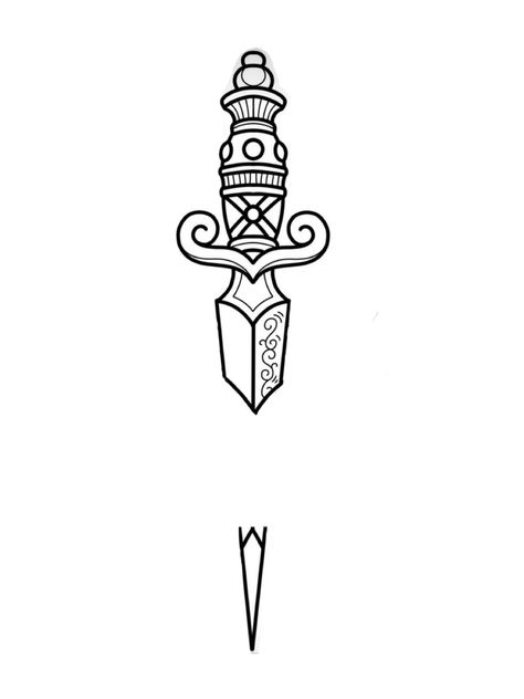 Dagger Tattoo Stencil, Stencil Ideas, Dagger Tattoo, Tattoo Stencil, Tattoo Stencils, Tatting, Tattoo Ideas, Tattoos, Pins