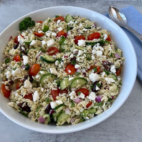 Lemon Feta Orzo, Greek Lemon Orzo, Feta Orzo Salad, Orzo Salad With Feta, Greek Orzo Pasta Salad, Greek Orzo Pasta, Feta Orzo, Lemon Orzo Salad, Greek Orzo Salad