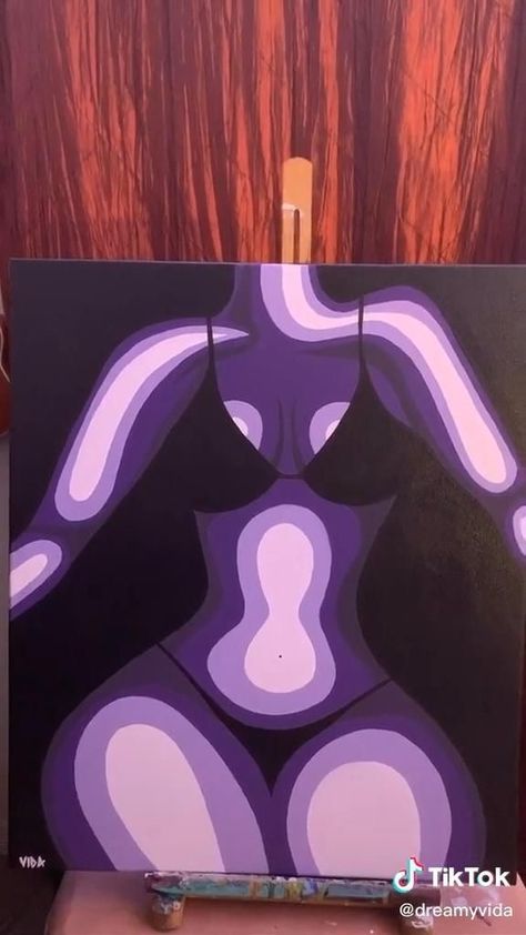 Paint Outline Ideas, Black Body Paintings On A Canvas, Purple Body Painting, Easy Aura Painting, Heat Color Body Drawing, Body Aura Painting, Painting Ideas Asthetics Indie, Female Silhouette Art Painting, Purple Thermal Body Painting