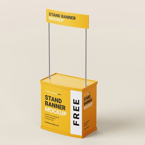 Free Trade Stand Mockup Branding Mockups Free, Promotional Stands, Point Of Purchase Display Advertising, Meat Delivery, Craft Booth Display, Free Trade, Free Mockup Templates, Branding Tools, Event Production