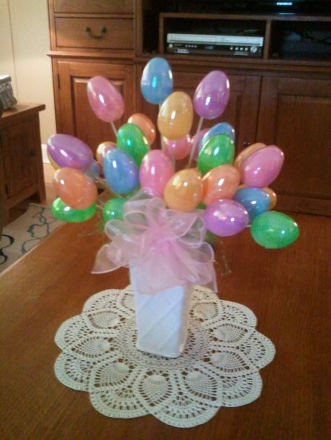 egg bouquet on coffee table How To Make A Deviled Egg Bouquet, Floral Egg Bouquet, Egg Bouquet, Easter Ideas, Egg, Coffee Table, Easter, Coffee