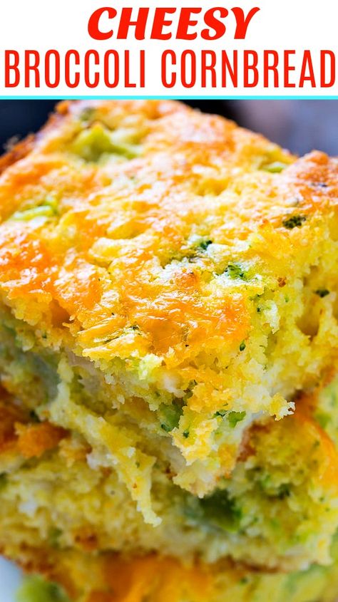 Broccoli Cornbread Recipe, Broccoli Cornbread, Recipe With Sour Cream, Broccoli Casserole Recipe, Recipe Vegetables, Nutritional Recipes, Vegan Breads, Spicy Southern Kitchen, Cornbread Recipes