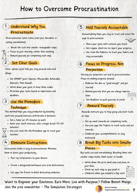 HOW TO OVERCOME PROCRASTINATION:   Enjoy this? ♻️ Repost it to your network and follow Benoit Malige for more.  #growth #growthmindset #personalgrowth #personaldevelopment #selfgrowth #personaldevelopment #mindfulness #selfimprovement #selfgrowth #selfdevelopment #growtmindset #selfcare #selfreminder #selfdevelopment #selfimprovement #selfconfidence #selfgrowth #stressmanagement #stressmanagementtips #meditation Overcome Overthinking, Procrastination Motivation, Overcome Procrastination, Money Management Advice, Productive Things To Do, Success Criteria, Learning Websites, Life Success, Self Reminder