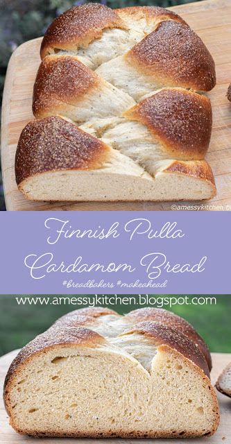 Finnish Pulla Bread Recipe, Pulla Bread Recipe, Cardamom Bread Recipe, Cardamom Bread, Cardamom Recipe, Nordic Recipe, Finnish Recipes, Coffee Bread, Messy Kitchen