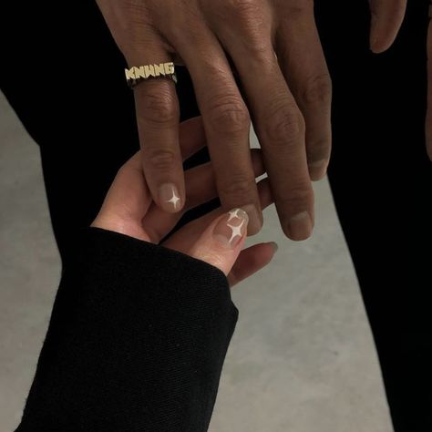 Bf Matching Nails, Nail Ideas For Couples, Newyear Nails, Sparkle Nail Art, White Sparkle Nails, Matching Nails, Minimalist Nail, Mens Nails, Minimalist Nail Art