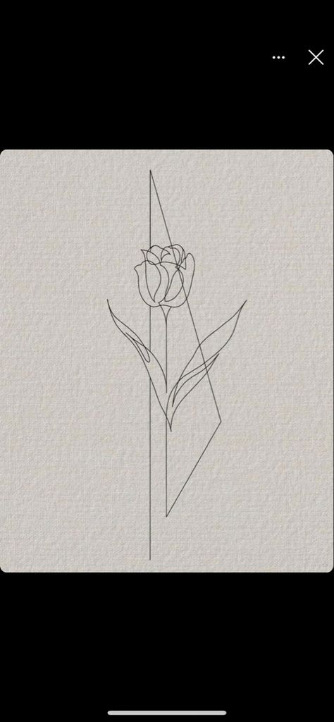 Geometric Tulip Tattoo, Iris Tattoo, Tulip Tattoo, Shape Tattoo, Fine Line Tattoos, Line Tattoos, Triangle Tattoo, Geometric Tattoo, Tatting