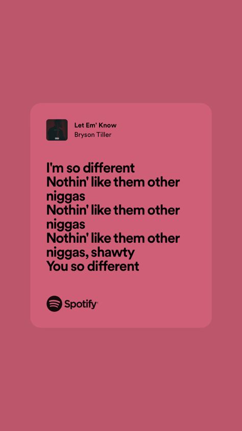 Let Me Know Bryson Tiller, Lyrics Bryson Tiller, Whiteboard Quotes, Spotify Quotes, Pink Lyrics, My Love Lyrics, Random Wallpaper, Meaningful Lyrics, Bryson Tiller