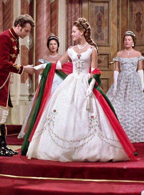 costumeloverz71: “Empress Sissi (Romy Schneider) White floral dress… Sissi (1955).. Costume by Leo Bei, Gerdago & Franz Szivats.. ” Empress Elisabeth Of Austria, Elisabeth Of Austria, Empress Sissi, Young Queen Victoria, Empress Elisabeth, Romy Schneider, Princess Gown, Princess Aesthetic, White Floral Dress