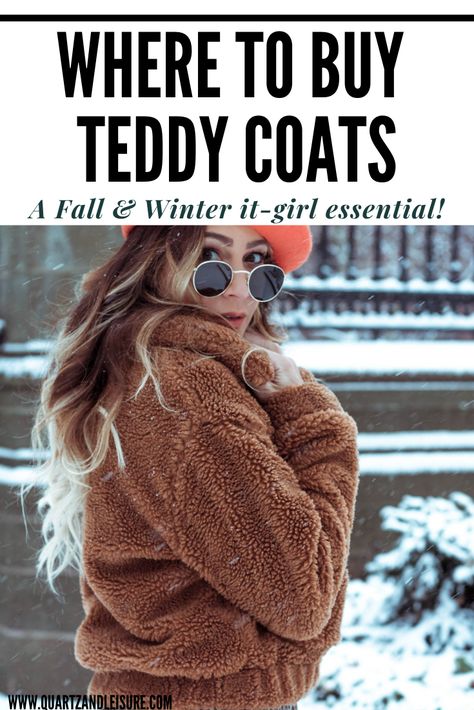 Teddy bear coats, teddy jackets, whatever you call them, this Fall & Winter staple makes a great addition to any outfit. This list includes all the best styles this season and where to buy them. #teddycoats Teddy Bear Coat Outfit Winter, Teddy Jacket Outfit Winter, Teddy Bear Coat Outfit, Teddy Jacket Outfit, Teddy Bear Coats, Sweater And Jeans Outfit, Winter Jacket Outfits, Teddy Bear Jacket, Pullovers Outfit