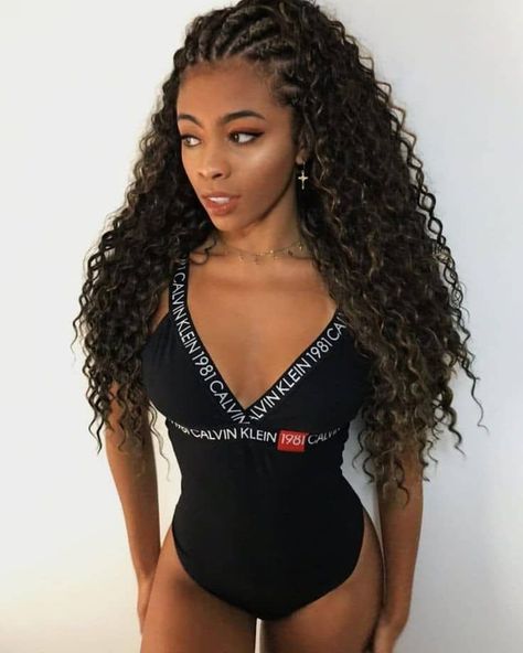 braids in front curly weave in back, Hairstyles Deep Wave, Braids And Weave, Hairstyle With Braids, Hair Growth Challenge, Curly Weave, Huge Hair, Weave Ponytail Hairstyles, New Hair Do, Kids Curly Hairstyles