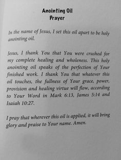 Anointing Oil prayer Prayer To Anoint Oil, Prayer For Anointing Oil Bottle, How To Make Holy Anointing Oil, Anointing Oil Prayer Recipe, Anointing Your Home With Oil, How To Anoint Yourself With Oil, How To Anoint Oil, Annoit Oil Prayer, Anointing Your Home