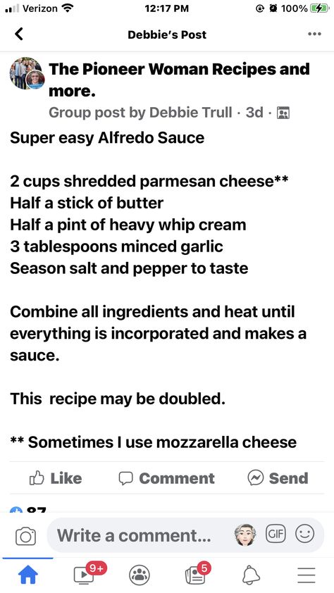 Pioneer Woman Alfredo Sauce, Recipe Journaling, Homemade Mixes, Homemade Alfredo, Homemade Alfredo Sauce, Copykat Recipes, Pioneer Woman Recipes, Seasoned Salt, Alfredo Sauce