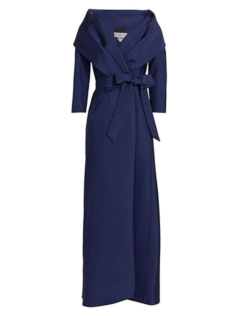 Catherine Regehr Taylor Shawl Collar Silk Gown - $ 3,510.00 Ladies Gown, Silk Gown, Mother Of The Groom, Online Shopping Stores, Shawl Collar, Diane Von Furstenberg, Celebrity Weddings, Shawl, Wrap Dress