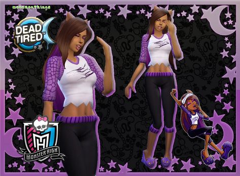 MH - Dead Tired Clawdeen Wolf | Mooneonnature on Patreon Sims Custom Content, Los Sims 4 Mods, Howleen Wolf, Monster High Clothes, Sims 4 Cas Mods, The Sims 4 Skin, Sims Packs, Clawdeen Wolf, The Sims 4 Packs