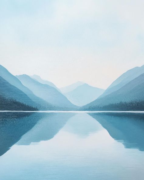 #landscape #montains #landscapephotography Monochromatic Painting Ideas, Monochromatic Landscape, Monochromatic Artwork, Monochromatic Blue, Monochromatic Painting, Monochromatic Art, Blue Landscape, Art Therapy, Landscape Photography