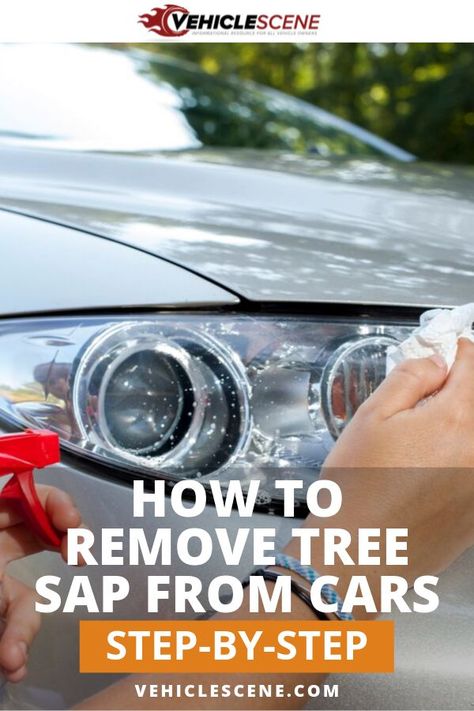 Have to DIY remove tree sap from your car, but worried about the time and effort it takes? Check out our guide for all the tips you need to know about, all the step by step checklist car cleaning and car detailing methods, as well as all the necessary products, tools, items, supplies and must have car accessories you'll need in place to make this as easy as possible on you and your vehicle exterior! #carmaintenance #cartips #autodetailing #vehiclehowto #vehiclecare #carexterior Steps To Detailing A Car, Remove Tree Sap From Car, How To Get Sap Off Car, How To Remove Sap From Car, Sap Removal From Car, Remove Tree Sap, Mobile Detailing, Must Have Car Accessories, How To Clean Headlights