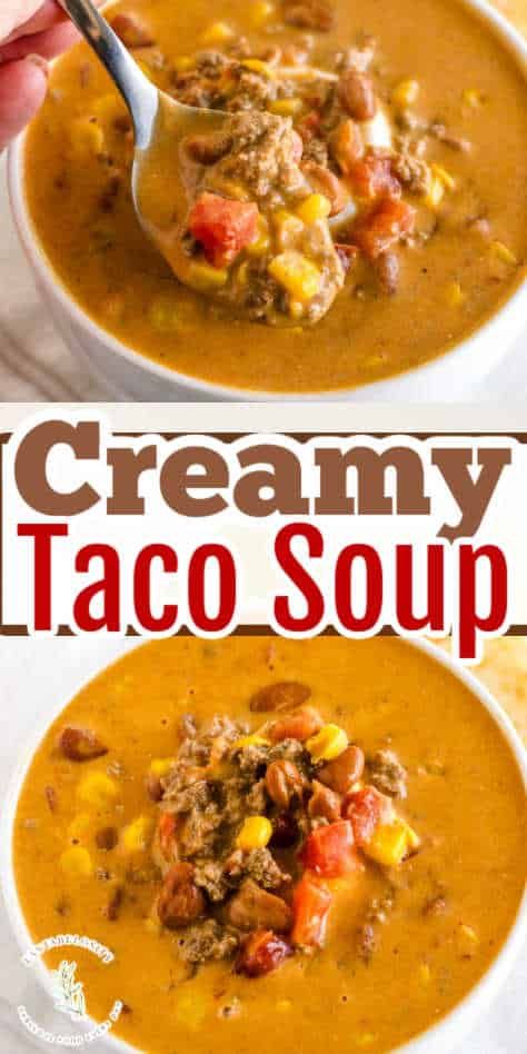 Rotel Soup, Creamy Taco Soup Recipe, Turkey Soup Crockpot, Taco Soup With Ground Beef, Creamy Taco Soup, Using Cream Cheese, Taco Soup Recipe Easy, Ground Beef Enchiladas, Easy Taco Soup