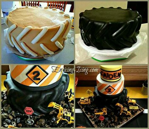 Truck Tyre Cake, Bolo Hot Wheels, Tire Cake, Wheel Cake, Construction Cake, Truck Cakes, Couture Cakes, Specialty Cakes, Boy Birthday Cake