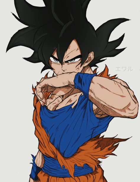 Goku Pose Reference, Goku Transformations, Herobrine Wallpaper, Dragon Ball Chibi, Goku Fanart, Goku Art, Dbz Drawings, Kubo And The Two Strings, Dragon Ball Painting