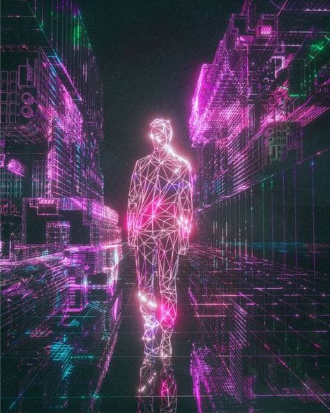 Cyberpunk Aesthetic, Futuristic Art, Maxon Cinema 4d, Glitch Art, Cyberpunk Art, Futuristic Technology, Blade Runner, Digital Artists, Augmented Reality