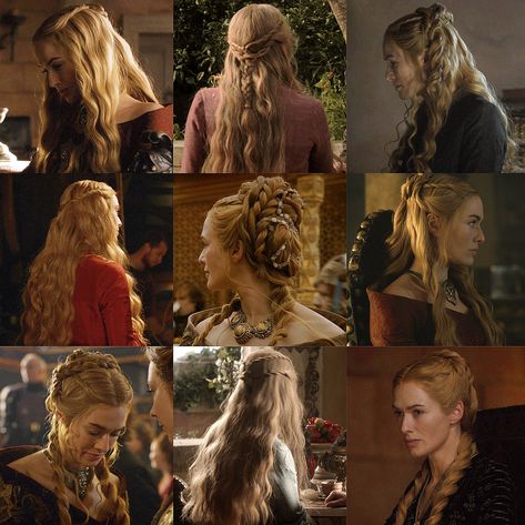 Cersei Lannister Hair, Cersei Lannister Costume, Targaryen Hair, Viking Wedding, Cersei Lannister, History Fashion, Hair Inspiration Color, Pretty Hair, Hair Art