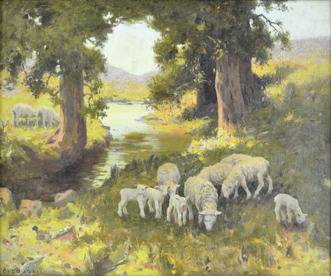 Pearl Aesthetic, Sheep Paintings, Green Pastures, Inspiration For Painting, Two Years Later, Art To Try, Dream Aesthetic, Painting And Drawing, My Core