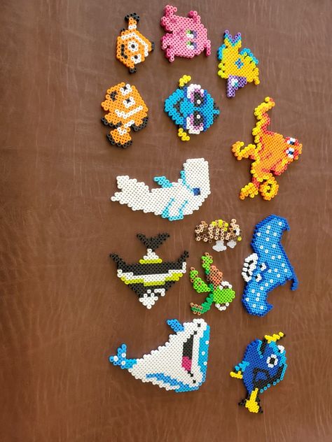 Disney Melty Beads, Fuse Beads Disney, Character Perler Beads, Disney Pearler Beads, Perler Bead Patterns Large, Perler Bead Square Patterns, Iron Beads Disney, Perler Beads Ideas Disney, Perler Bead Fish