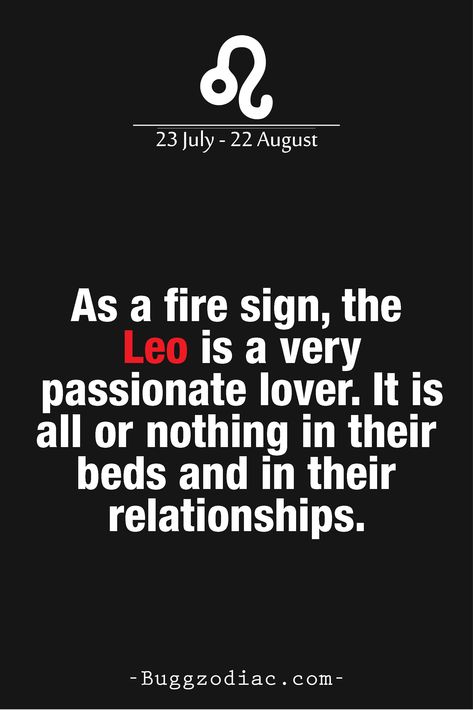 As a fire sign, the #Leo is a very passionate lover. It is all or nothing in their beds and in their relationships. Leo Moon Sign, Leo Things, Leo Lover, Leo Man, Leo Moon, Birth Signs, Leo Woman, Leo Quotes, Leo Zodiac Facts