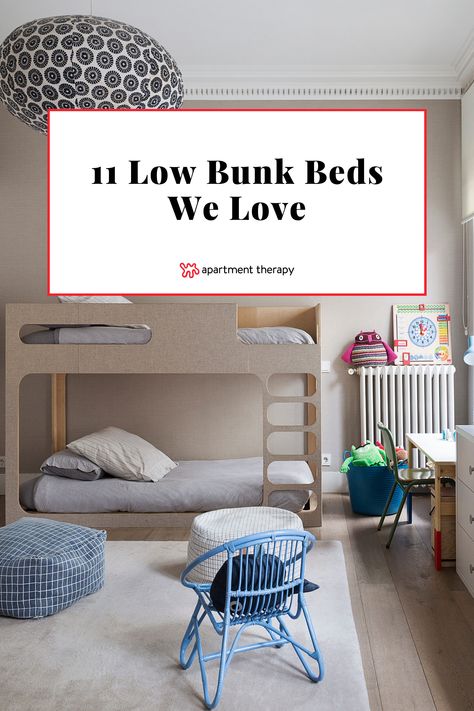 Max And Lily Low Bunk Bed, Ouef Bunk Bed, Bunk Bed Low, European Bunk Beds, Kids Low Bunk Beds, Styling Bunk Beds, Toddler Bunk Beds Small Rooms, Montessori Bunk Bed For Kids, Low Profile Bunk Beds