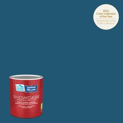 HGTV HOME by Sherwin-Williams Showcase Satin Long Horizon Hgsw2371 Interior Paint + Primer (1-quart) in the Interior Paint department at Lowes.com Method Soap, A Barrier, Paint Primer, Container Size, Warm Undertone, Painted Doors, Mold And Mildew, Color Collection, Sherwin Williams