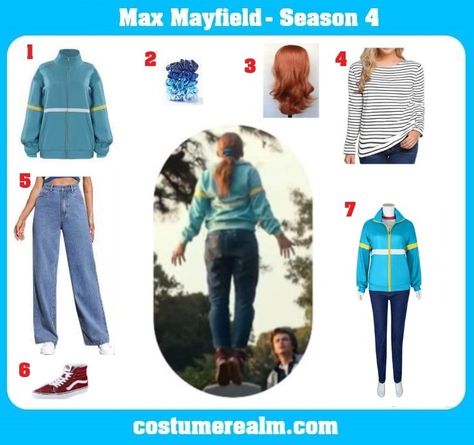 Max Mayfield Season 4 Outfits 3 Max Stranger Things Costume Season 4, Max Stranger Things Season 4 Outfits, Max Mayfield Season 4 Outfits, Max And Eleven Halloween Costume, Max Mayfield Outfit Ideas, Max Costume Stranger Things, Max Mayfield Cosplay, Max Mayfield Halloween Costume, Max Stranger Things Costume