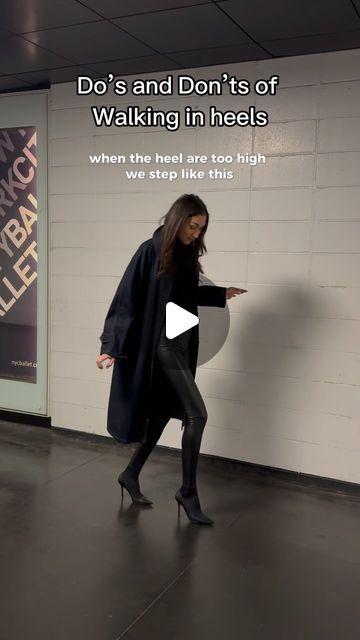 25M views · 1.2M likes | Olga Kuznetcova | Elegance Coach on Instagram: "Avoid this common mistake at all times, you should be walking heel to toe (unless you realy can’t physically)
#eleganceclass #elegancecoach #howtowalkinheels #elegantlady" How To Walk With Heels, Walking In Heels Tips, How To Walk In High Heels, How To Walk In Heels For Beginners, How To Walk In Heels, Walking In High Heels, Walking In Heels, How To Walk, Heels Outfits