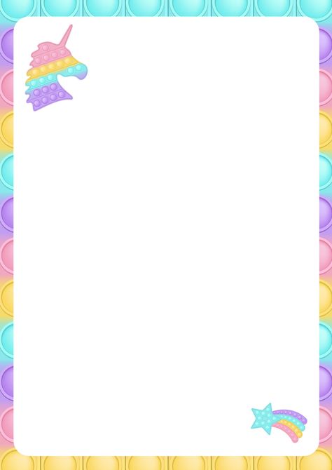 pink purple pastel cute cartoon kids colorful colourful page border paper blank frame a4 school popit frame pop it popit unicorn star Pink Purple Pastel, Picture Template, Unicorn Frame, Rainbow Writing, Border Templates, Birthday Icon, A4 Document, Rainbow Canvas, Purple Pastel