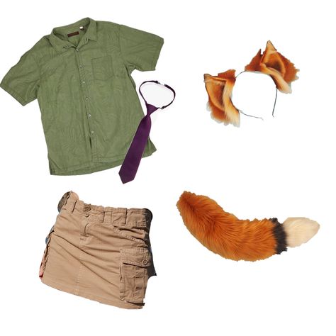 Nick From Zootopia, Zootopia Costume, Sims Costume, Zootopia Cosplay, Zootopia Characters, Duo Costumes, Ears And Tail, Pretty Halloween Costumes, Duo Halloween Costumes