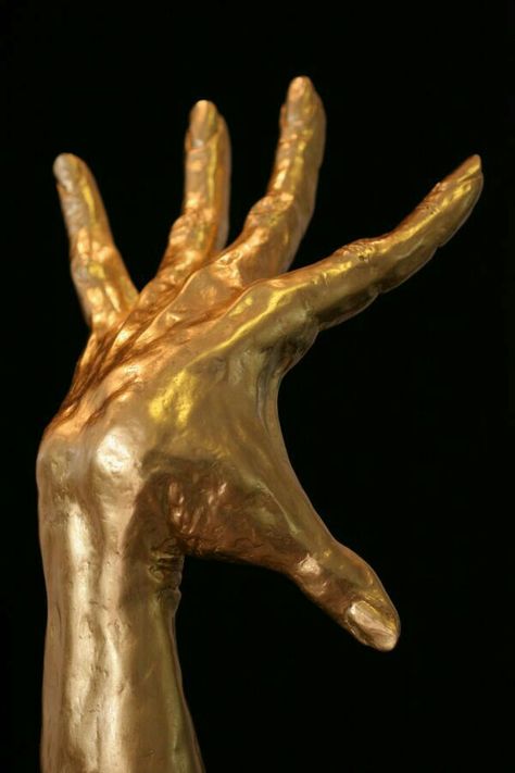 Sculptures Céramiques, Hand Sculpture, Hand Reference, Gold Aesthetic, Wow Art, Gold Hand, Gold Hands, Sculptures & Statues, Dragon Age