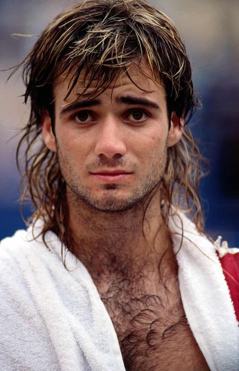 Andre Agassi pictured during the tournament in 1989 Andre Agassi 80s, Tennis Men, Steffi Graf, Andre Agassi, Tennis Champion, Tennis Legends, Sports Tennis, Cycling Quotes, Women's Cycling Jersey