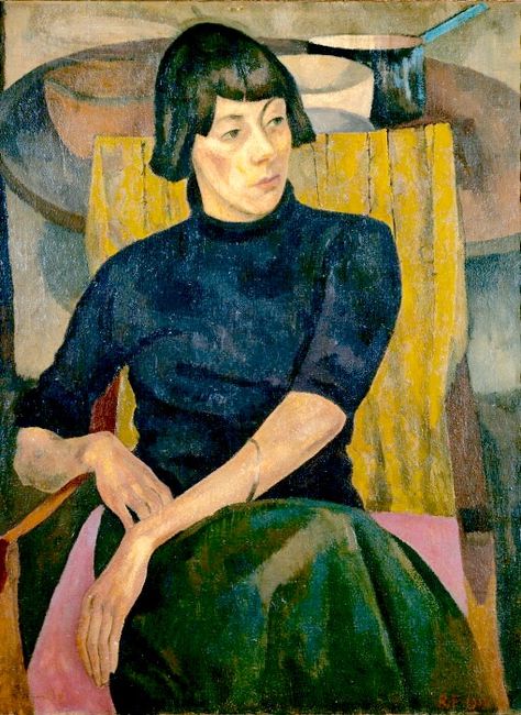 Nina Hamnett portrait by Roger Fry Courtauld Gallery, Walker Art, Tate Gallery, Oil Canvas, National Portrait Gallery, Auction Items, Portrait Gallery, British Artist, Figure Painting