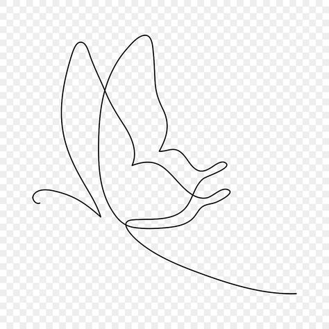 Butterfly Abstract Drawing, Graphic Butterfly Design, One Line Art Easy, Butterfly Transparent Background, One Line Butterfly, Butterfly Drawing Outline, 1 Line Drawing, Line Art Butterfly, Logos Aesthetic