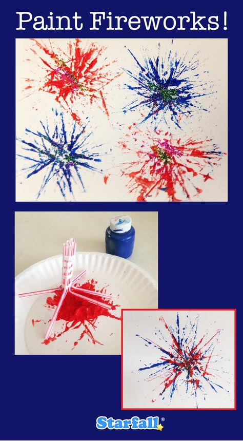 Paint fireworks using plastic straws. Eyfs Fireworks, Firework Games, Paint Fireworks, Painting Fireworks, Straw Painting, 4th Of July Craft, Remembrance Day Art, Fireworks Craft, Fireworks Art