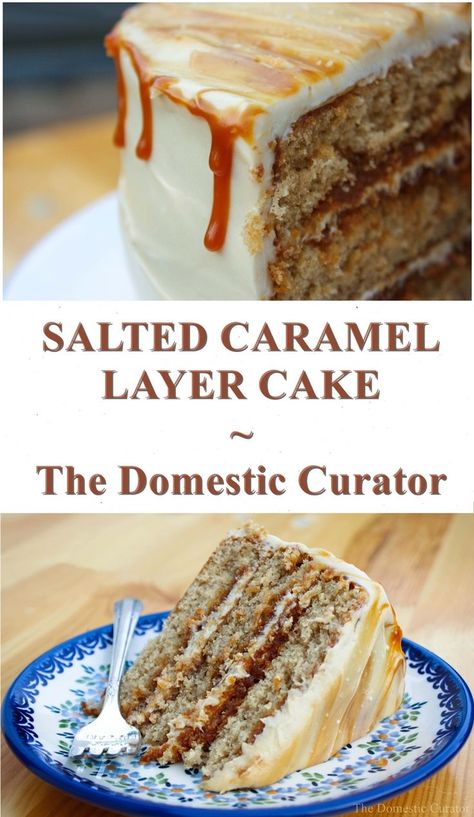 Salted Caramel Layer Cake, Mini Layer Cakes, Caramel Layer Cake, Brown Sugar Cake, Cake Batter Recipes, Brown Sugar Cakes, Caramel Cake Recipe, Salted Caramel Cake, Cake Filling Recipes