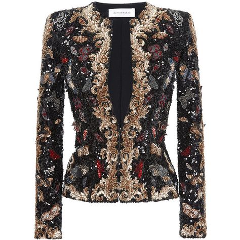 Zuhair Murad Beaded Jacket (496.600 RUB) ❤ liked on Polyvore featuring outerwear, jackets, zuhair murad, black, blazer, blazer jacket, embroidered blazer, embroidered jacket and beaded blazer Beaded Blazer, Tulle Jacket, Mode Chanel, Beaded Jacket, Woman Suit Fashion, Classy Dress Outfits, فستان سهرة, Zuhair Murad, Crop Top Outfits